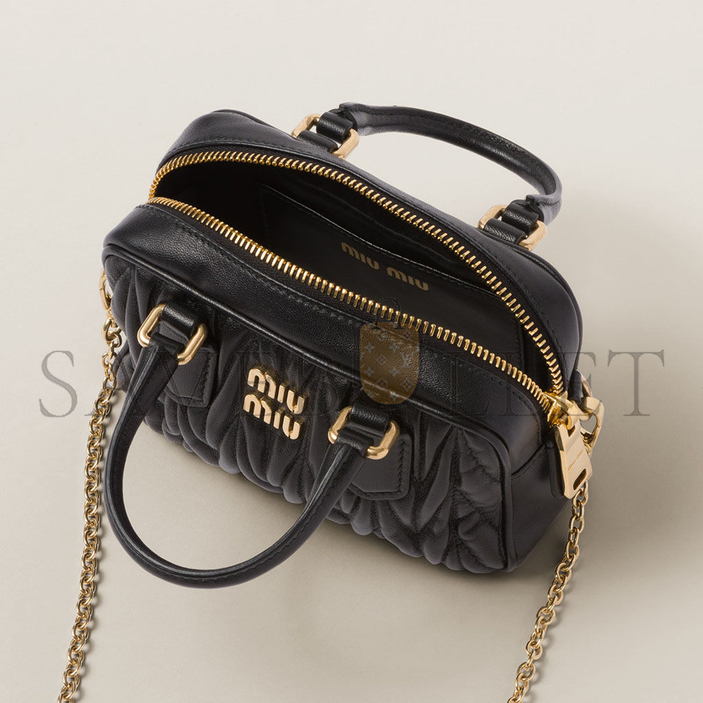 M1v M1v arcadie matelassÉ nappa leather mini-bag 5bp077 (15.3*10.3*4.5cm)